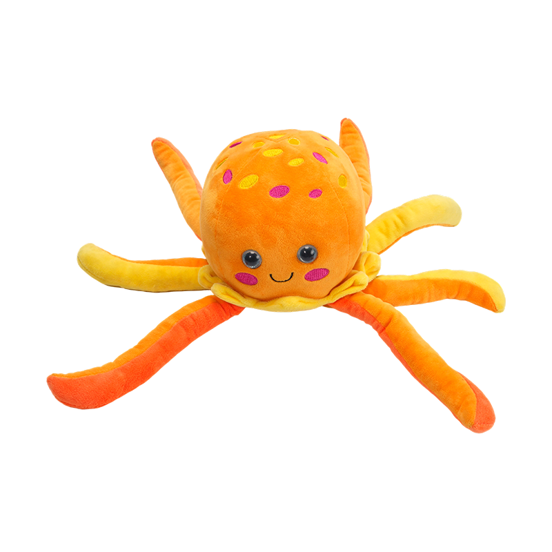 Jouets en peluche de poulpe jaune, jouet en peluche de la vie océanique