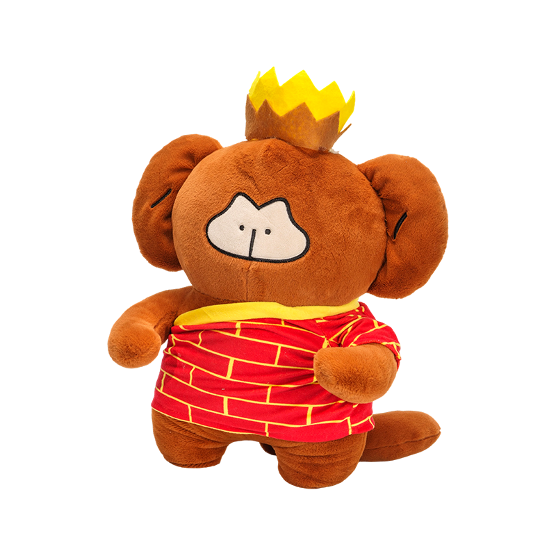 Jouets en peluche de singe animal fantastique avec couronne et robe