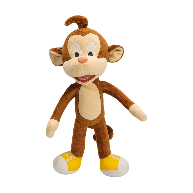 Jouets en peluche singe debout, animal sauvage