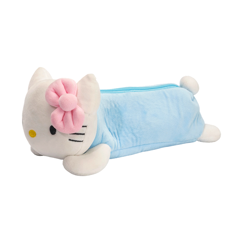 Trousses à crayons en peluche au visage de chaton