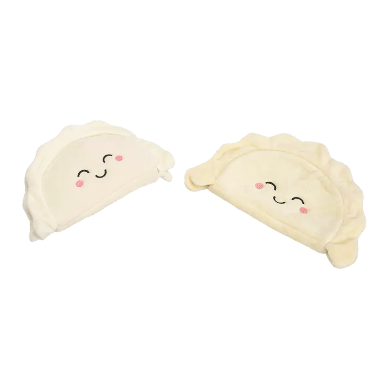 Porte-monnaie en peluche boulette souriante