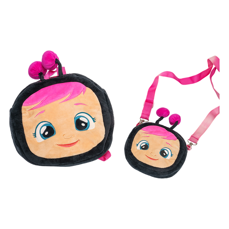 Sac à dos en peluche à tête pelucheuse
