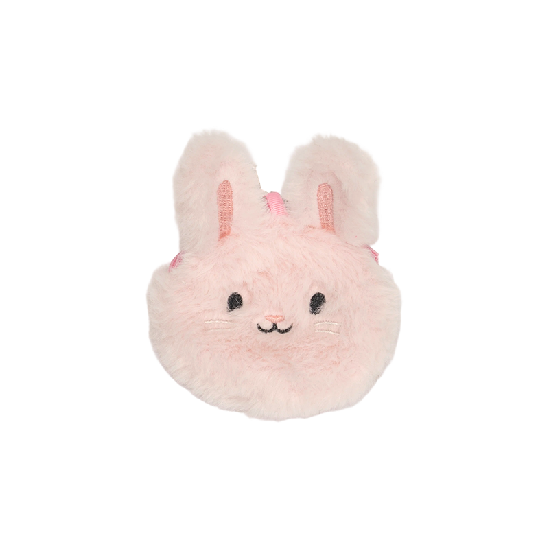 Porte-monnaie lapin en peluche rose