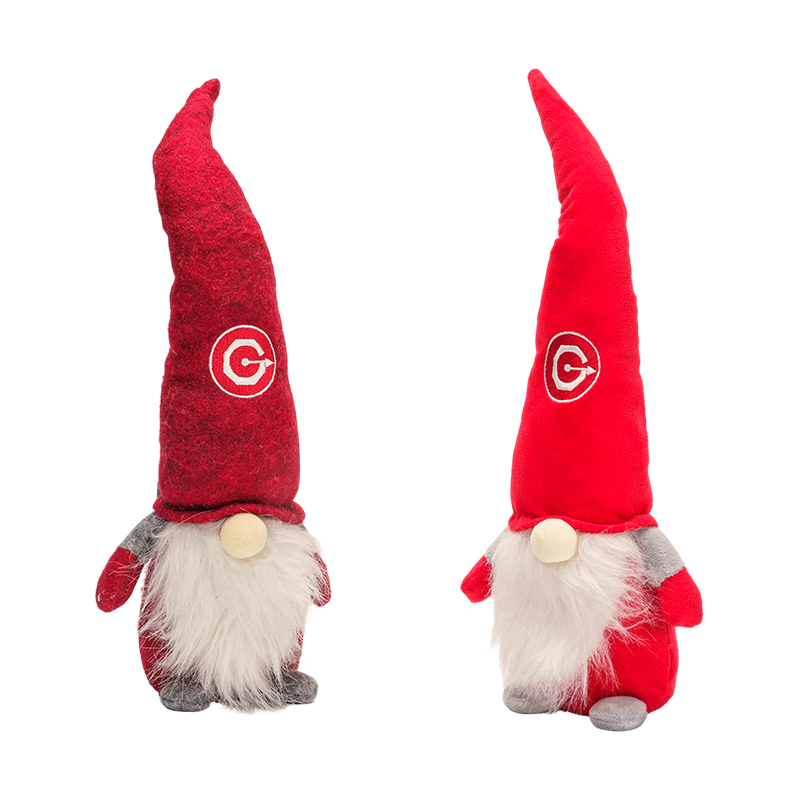 Jouet de couple de gnomes de Noël au chapeau rouge