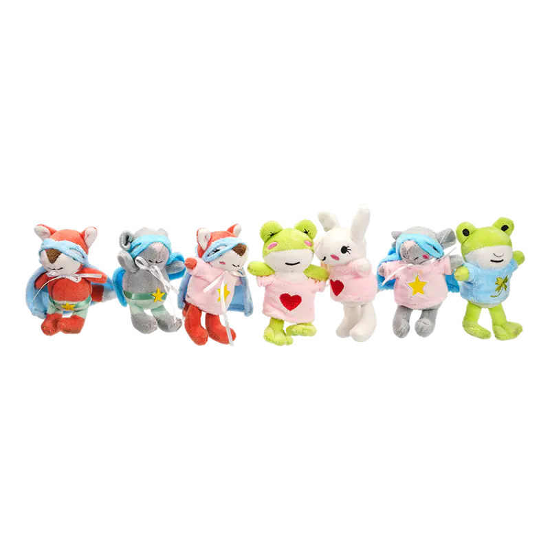 Porte-clés pelucheux en forme d'animal
