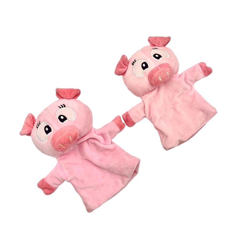 Marionnettes à doigt en peluche cochon jumeau